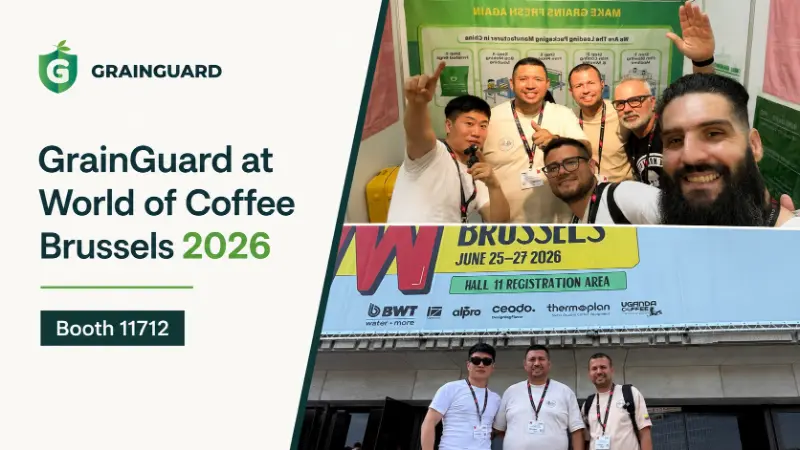 GrainGuard が World of Coffee Brussels 2026 で世界のコーヒーコミュニティとつながる